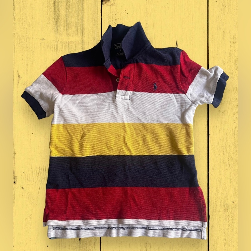 Vtg Polo By Ralph Lauren Polo Shirt Short Sleeve Color Block Youth Boys Sz S